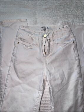 Frame Denim Women's Straight-Leg Jeans in White